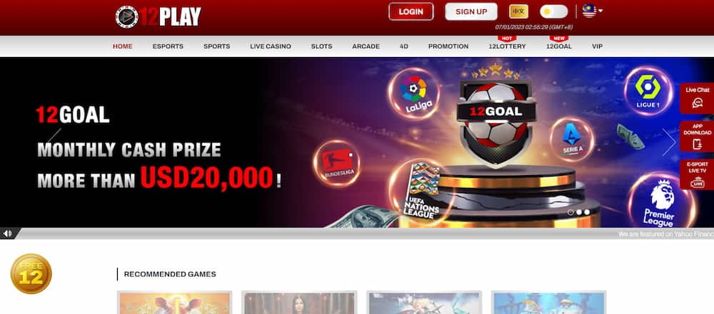 12Play Malaysia Gambling Screenshot